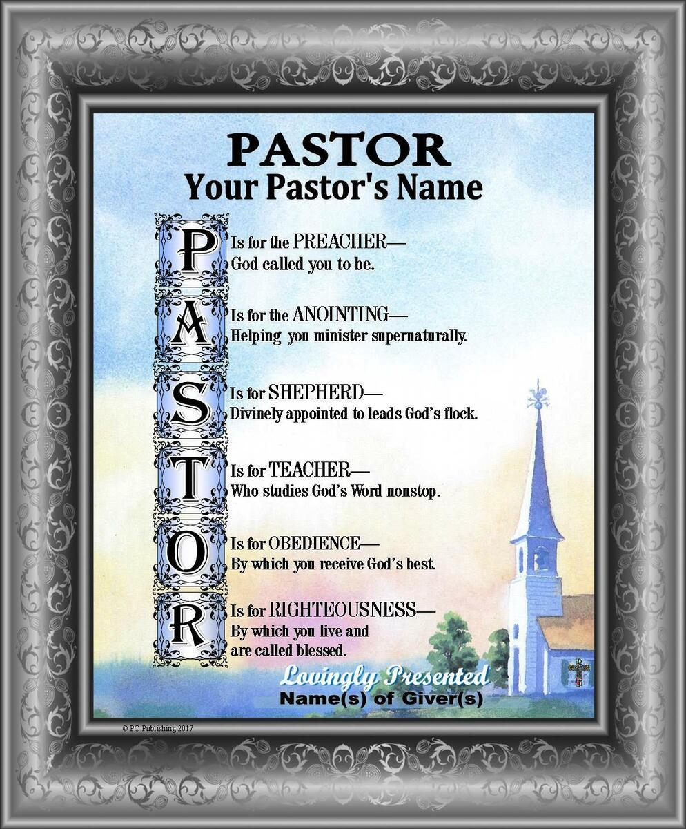 Pastor Anniversary Appreciation Personalized Quality Name with regard to Free Printable Pastor Appreciation Poems