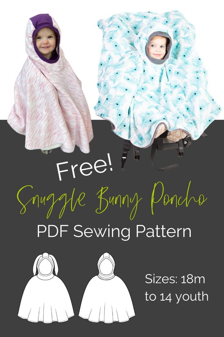 Pdf Sewing Pattern For Car Seat Poncho, Free With Email Subscription pertaining to Free Printable Car Seat Poncho Pattern