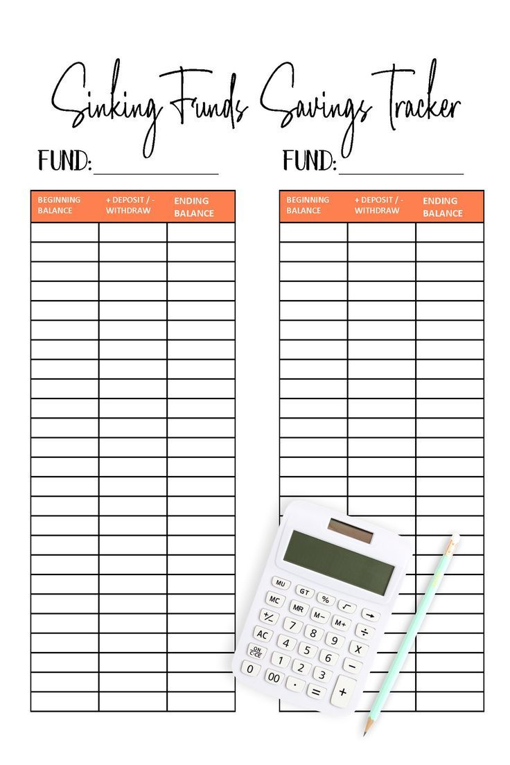Pin On Money Freebies &amp;amp; Printables with regard to Sinking Funds Tracker Printable Free