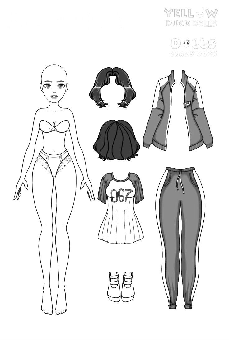 Pinhai Ha Nguyen On Đồ Chơi | Paper Dolls Book, Paper Doll inside Printable Black And White Paper Dolls