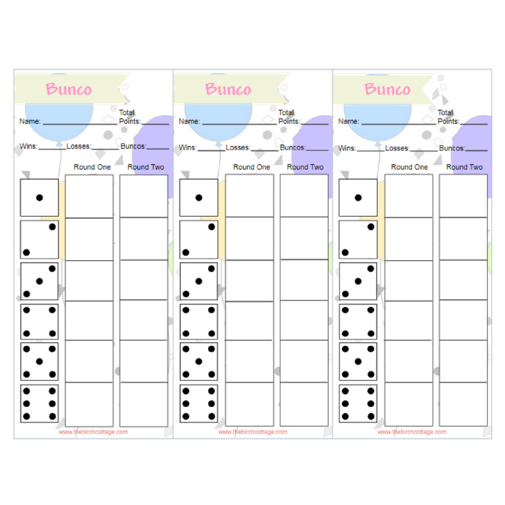 Play Bunco With Printable Bunco Score, Tally &amp;amp; Tent Cards - The regarding Free Printable Bunco Table Cards