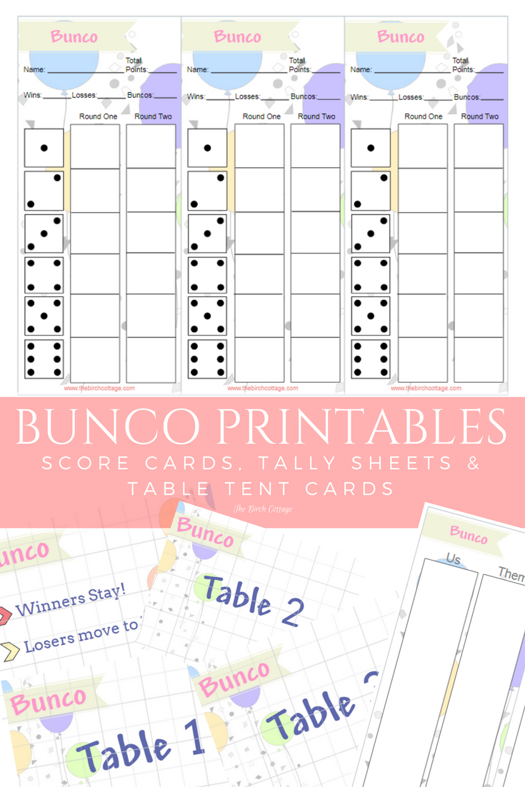 Play Bunco With Printable Bunco Score, Tally &amp;amp; Tent Cards - The within Free Printable Bunco Table Cards