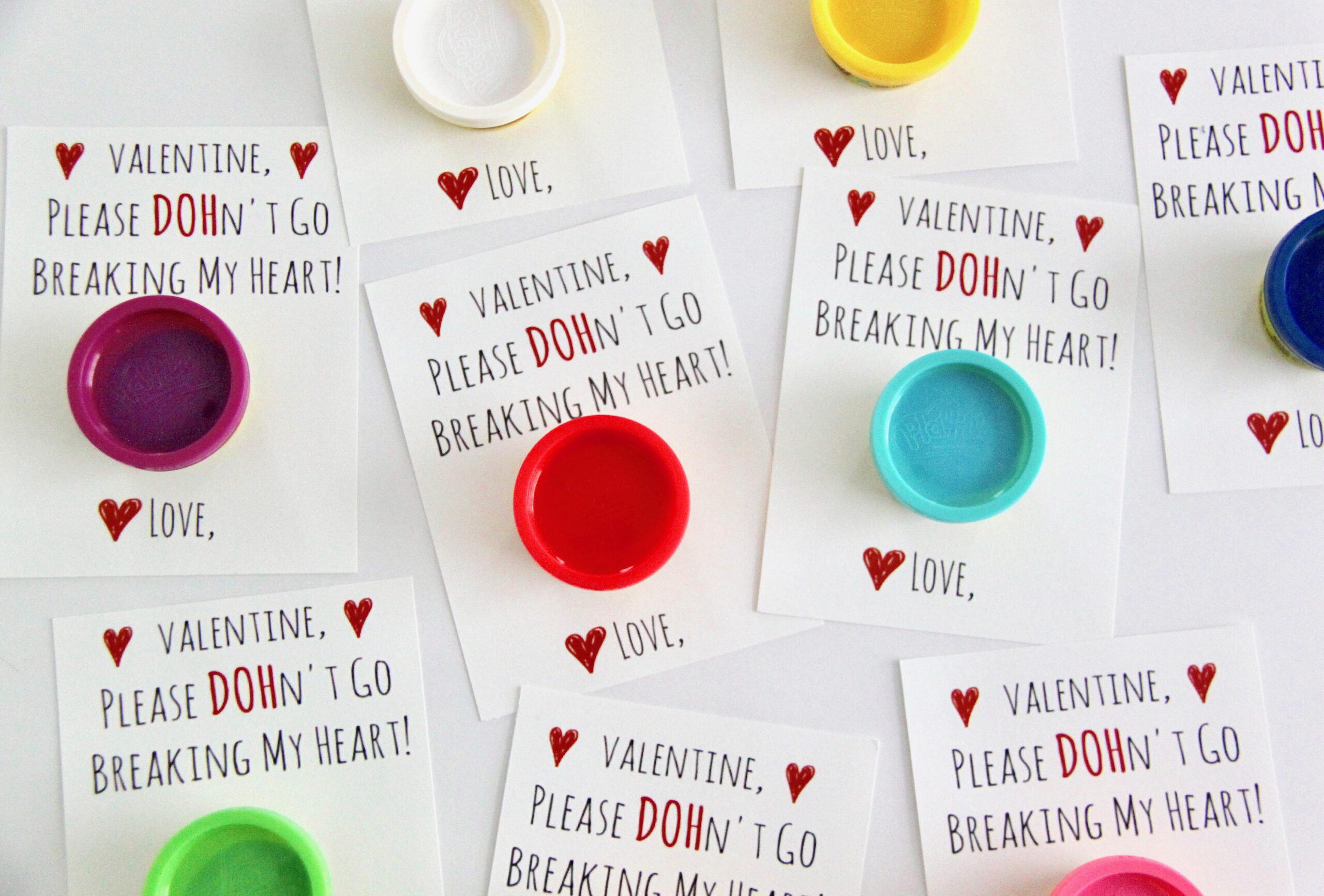 Play Doh Valentine Card Free Printable - Smashed Peas &amp;amp; Carrots pertaining to Free Play Doh Valentine Printable