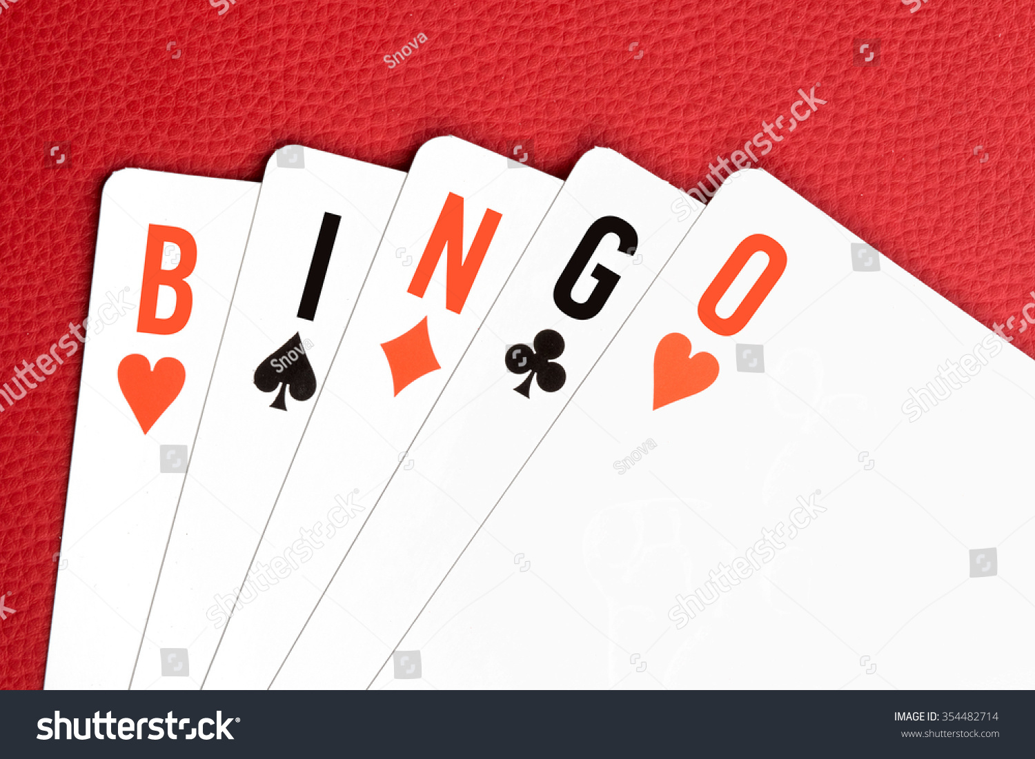 Playing Cards Bingo Text Stock Photo 354482714 | Shutterstock pertaining to Bingo With a Deck of Cards