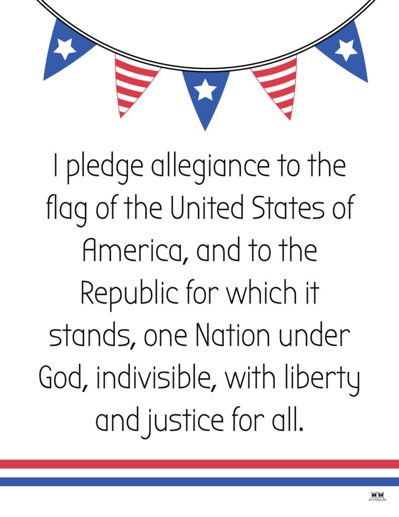 Pledge Of Allegiance Words - 20 Free Printables | Printabulls throughout Free Printable Pledge Of Allegiance Printable