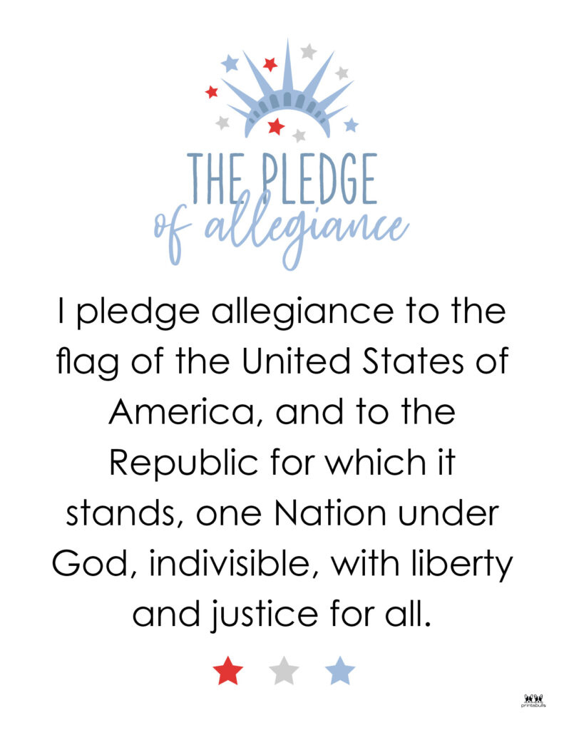 Pledge Of Allegiance Words - 20 Free Printables | Printabulls within Pledge of Allegiance Printable Free