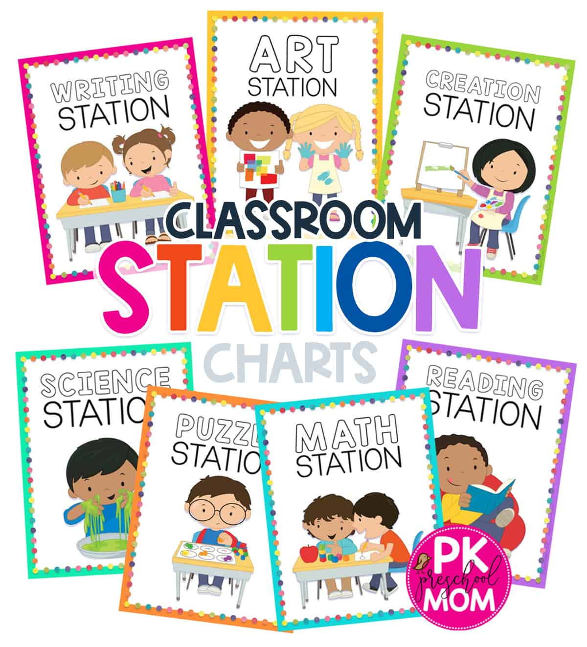Preschool Classroom Printables &amp;amp; Charts - Preschool Mom throughout Free Printable Preschool Center Signs With Objectives