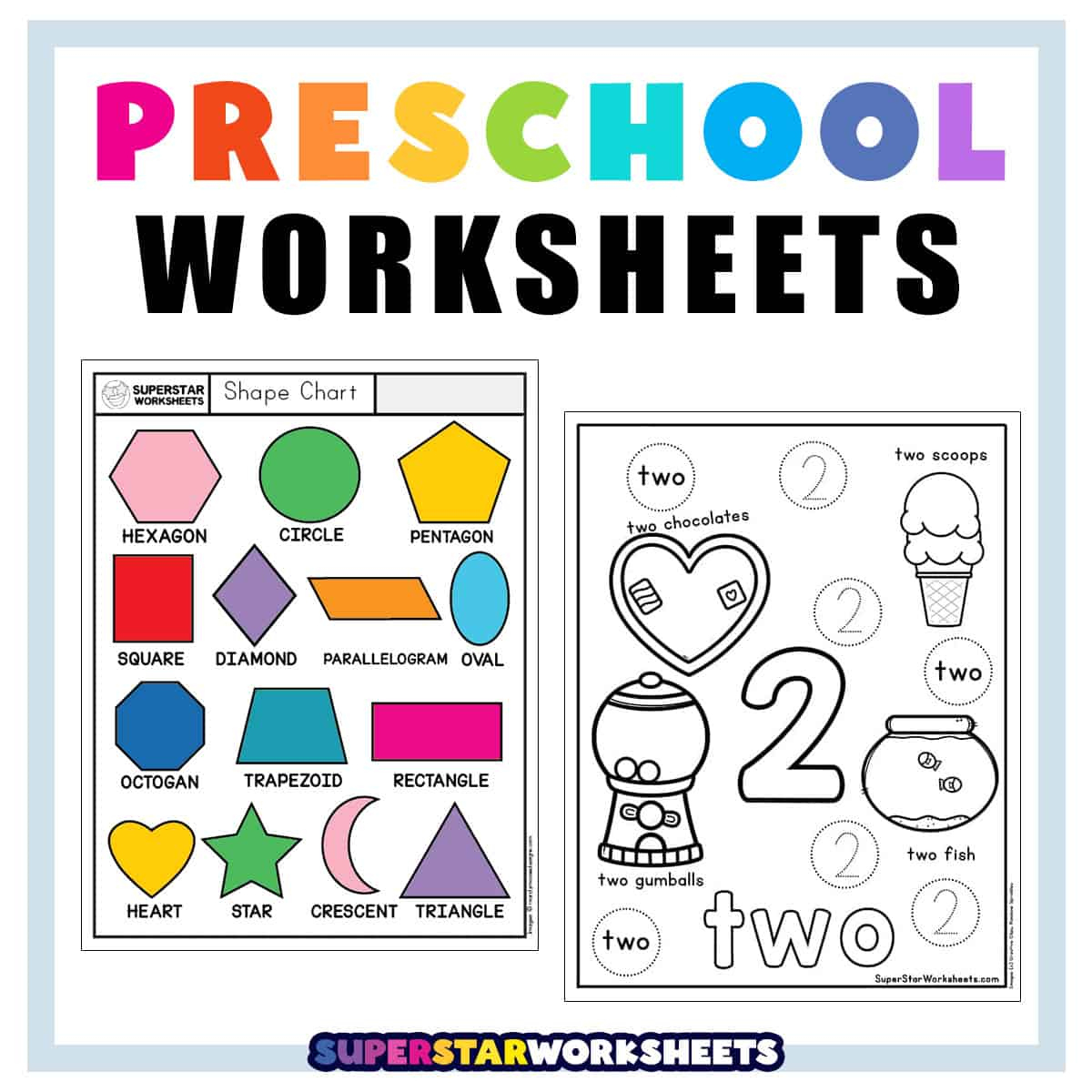 Preschool Worksheets - Superstar Worksheets intended for Printable Worksheets For Preschoolers