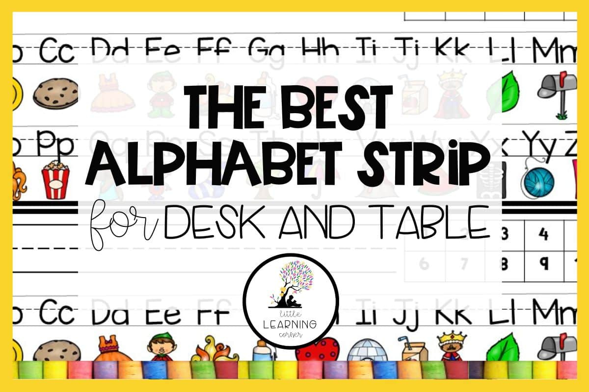 Printable Alphabet Strip For Desk And Tables - Little Learning Corner in Free Printable Alphabet Strip For Desk