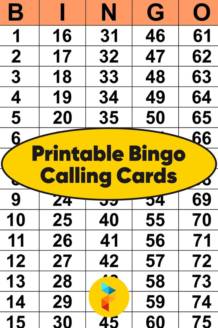 Printable Bingo Calling Cards throughout Bingo Calling Card Printable