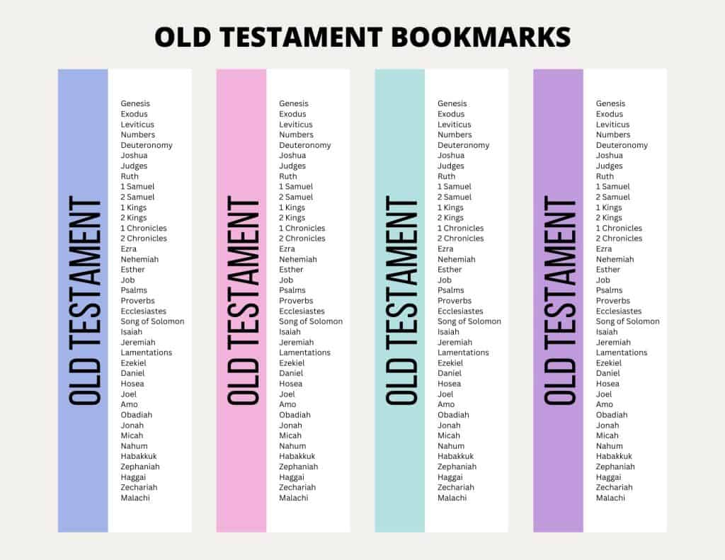 Printable Books Of The Bible Bookmarks - My Printable Faith within Free Printable Books Of The Bible Bookmarks