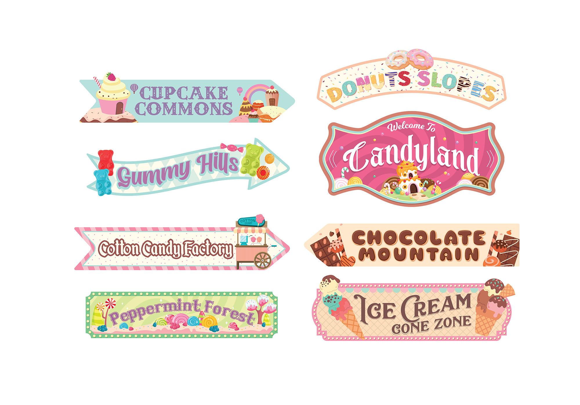 Printable Candyland Party Directional Sign, Ice Cream Birthday throughout Free Printable Candyland Signs