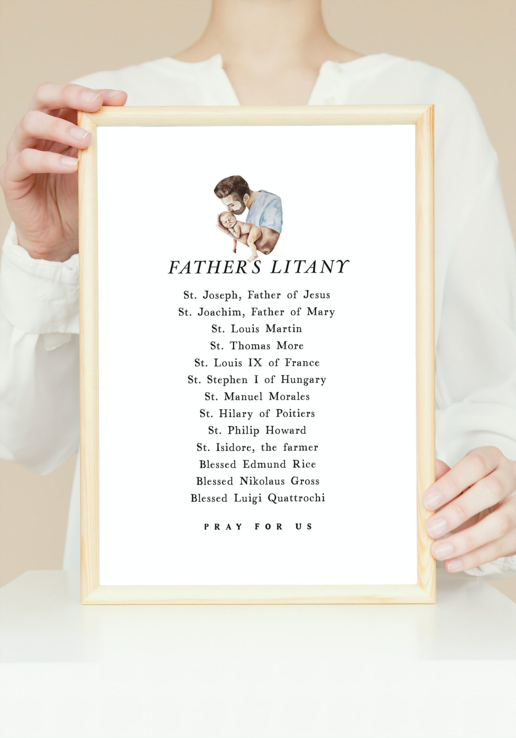 Printable Catholic Father&amp;#039;S Gift | Litany Of Saints For Fathers for Printable Litany Of The Saints