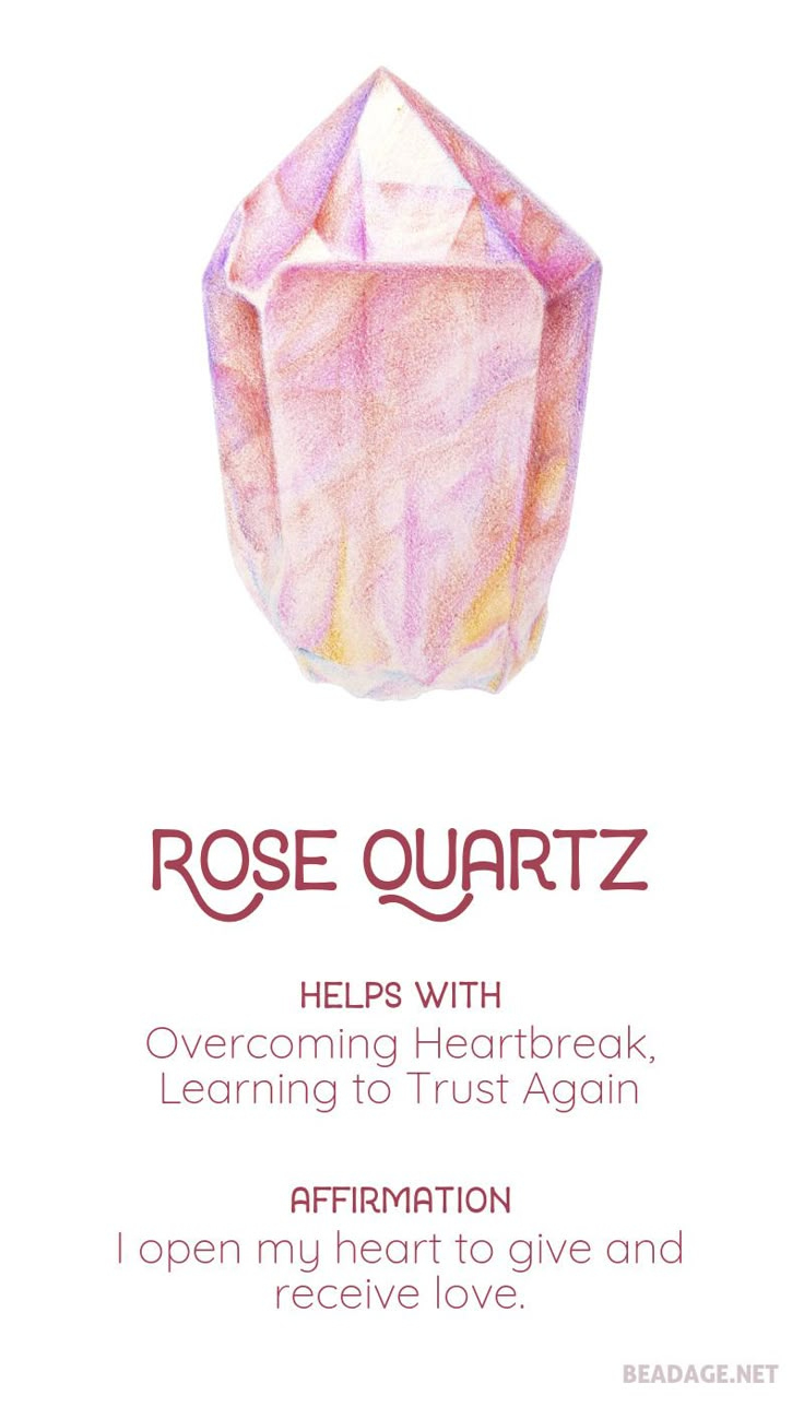 Printable Crystal Meaning Cards in Printable Rose Quartz Meaning