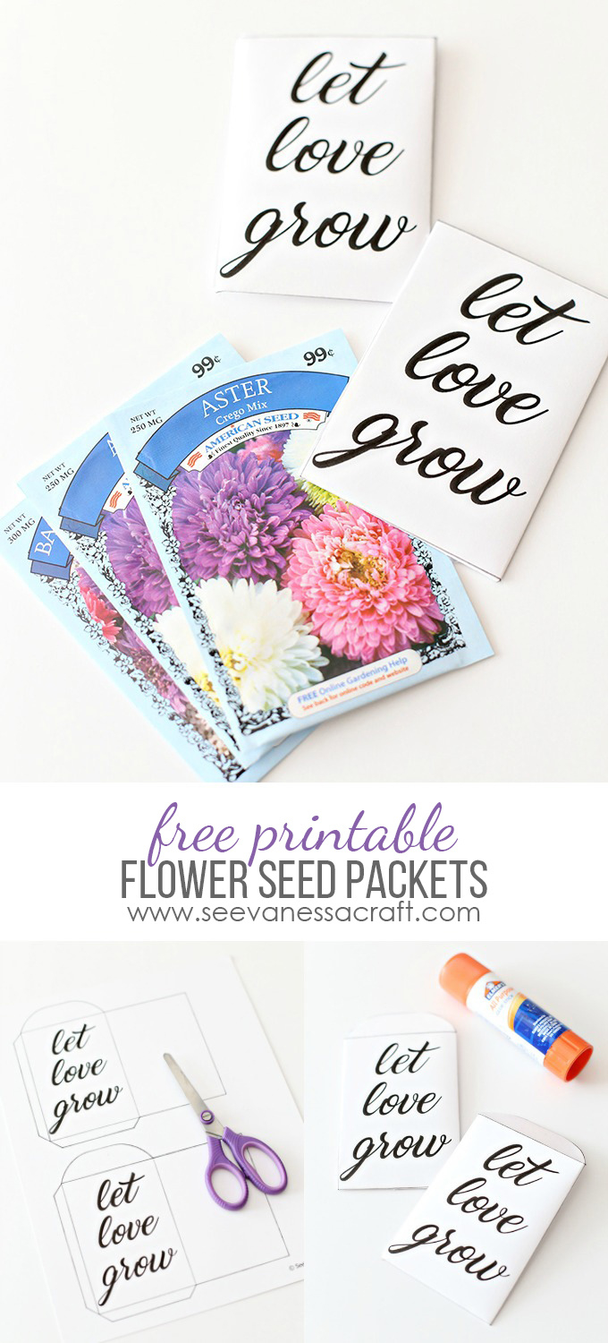 Printable: Let Love Grow Seed Packets - See Vanessa Craft with Printable Let Love Grow Free Template