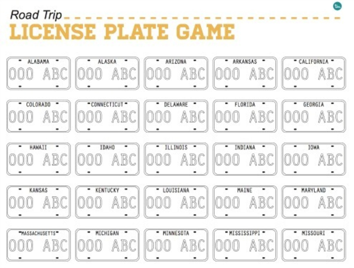 Printable License Plate Game - Today&amp;#039;S Mama - Parenting Tips regarding Free License Plate Game Printable