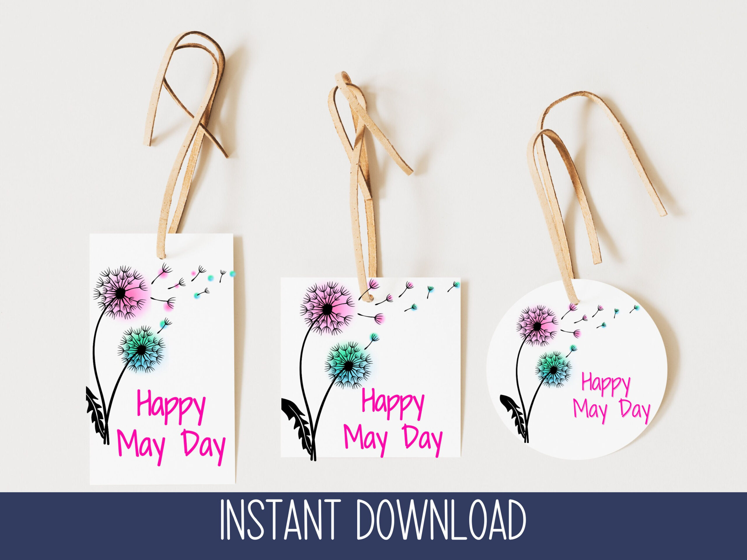 Printable May Day Basket Label | Cute Spring Tag Design I May Day within Free Printable May Day Tags