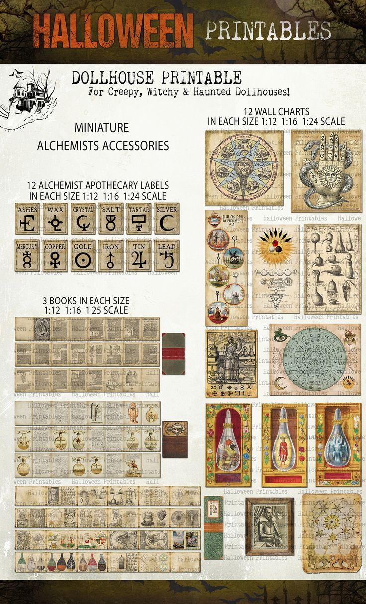Printable Miniature Alchemist&amp;#039;S Accessories In 1-12, 1-16 And 1-24 8F3 regarding Free 1 6 Scale Printables