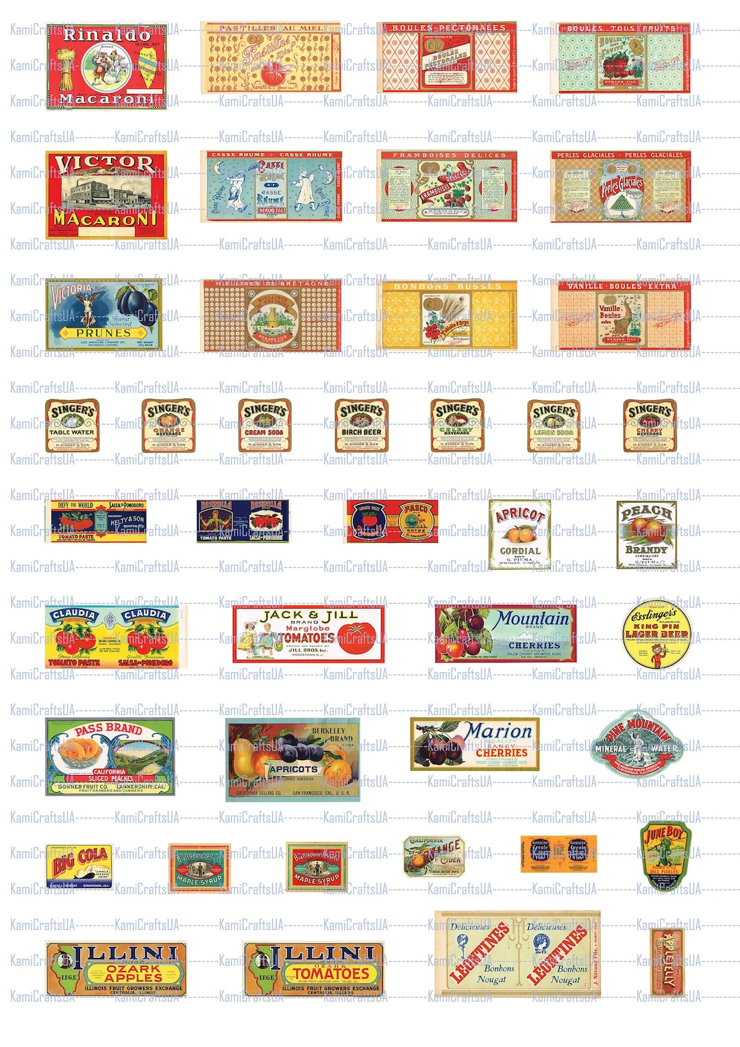 Printable Miniature Food Packaging 1900-1930 For Miniature regarding Free Printable Miniature Labels