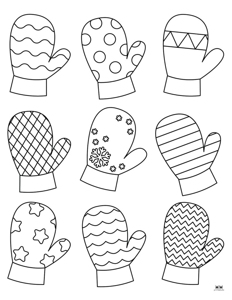 Printable Mittens - Printable Party Favors with regard to Printable Mitten Pattern Mitten Template
