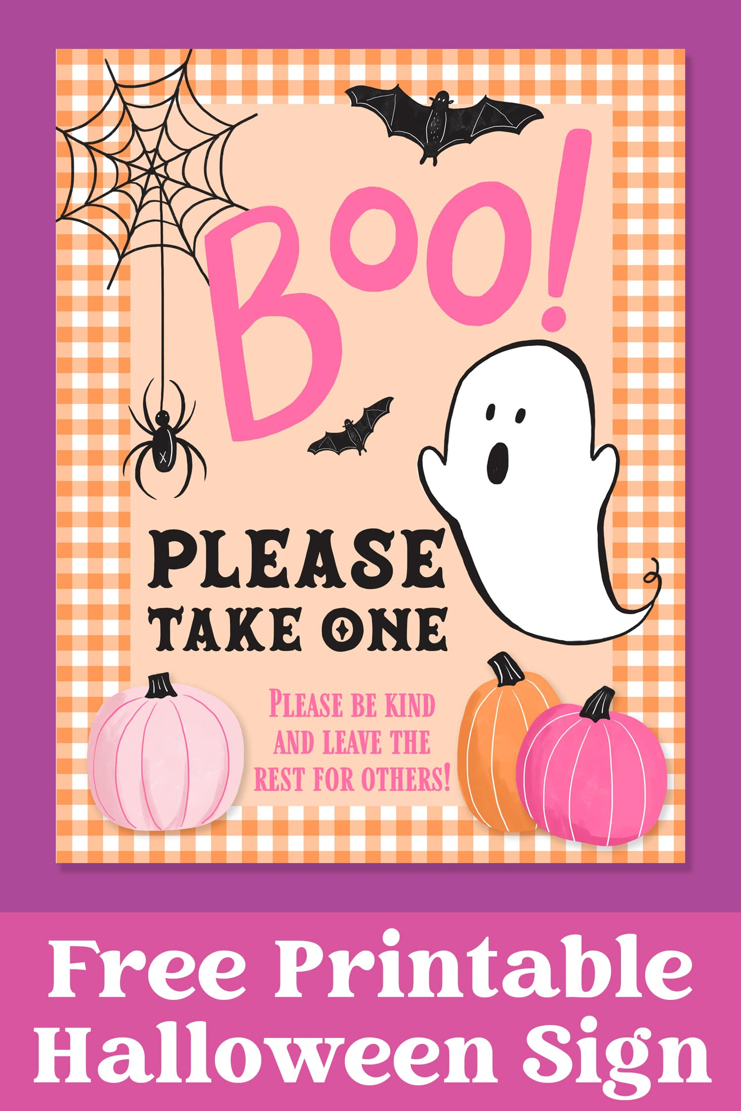 Printable &amp;quot;Please Take One&amp;quot; Halloween Sign - Happiness Is Homemade with Free Printable Halloween Candy Signs