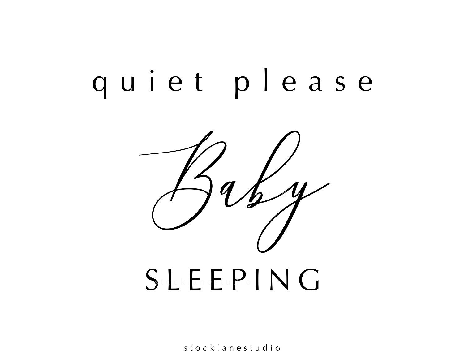 Printable Quiet Please Baby Sleeping Sign, Do Not Disturb, Baby with regard to Baby Sleeping Sign Printable