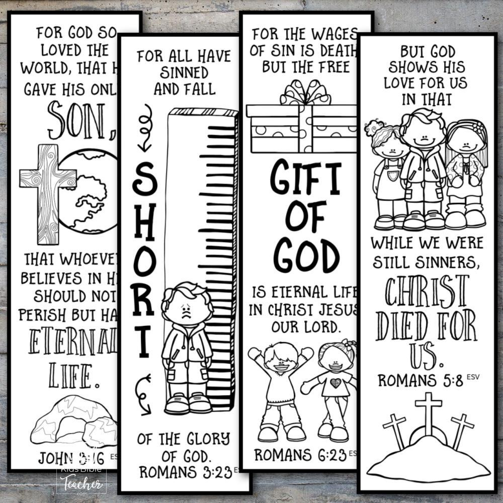 Printable Salvation Bookmarks - Kids Bible Teacher inside Free Printable Bible Bookmarks To Color For Kids