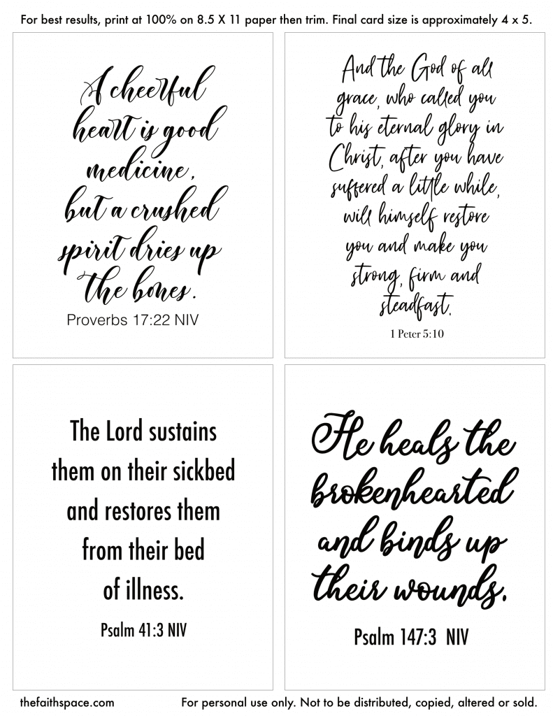 Printable Scriptures On Healing (Free Pdf Download) - The Faith Space intended for Printable Scripture Printable Bible Verses Black and White