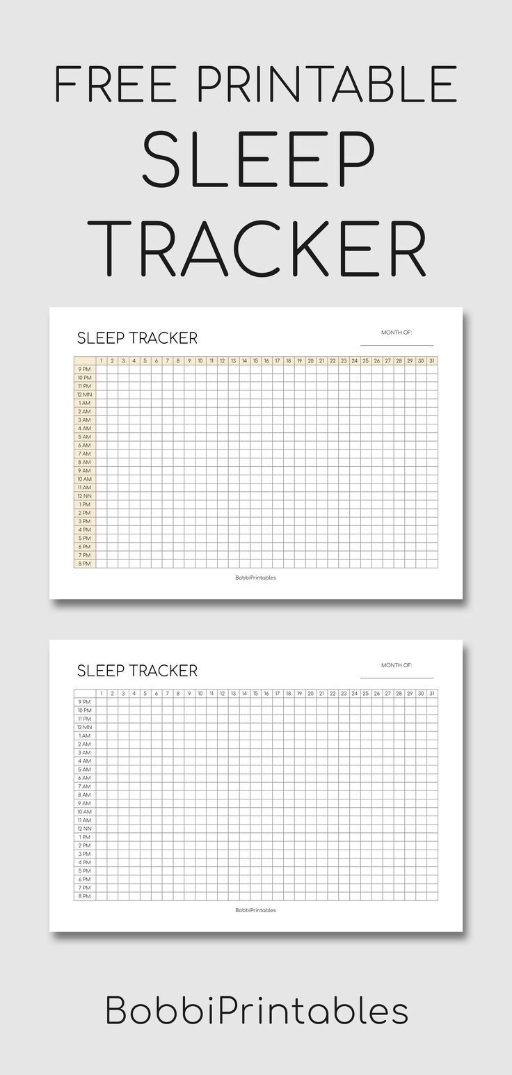 Printable Sleep Tracker for Free Printable Sleep Tracker
