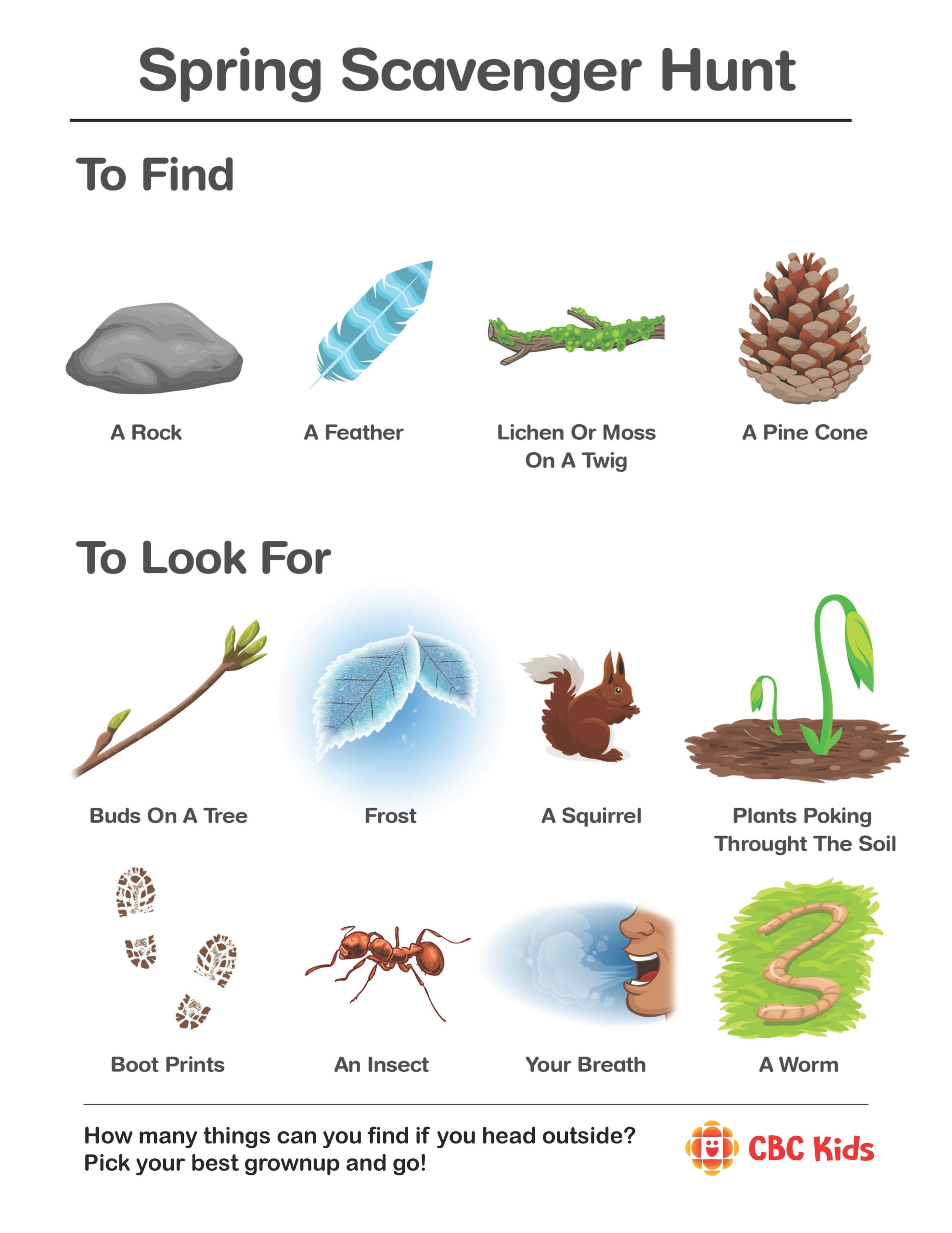 Printable Spring Scavenger Hunt | Articles | Cbc Kids regarding Printable Spring Scavenger Hunt