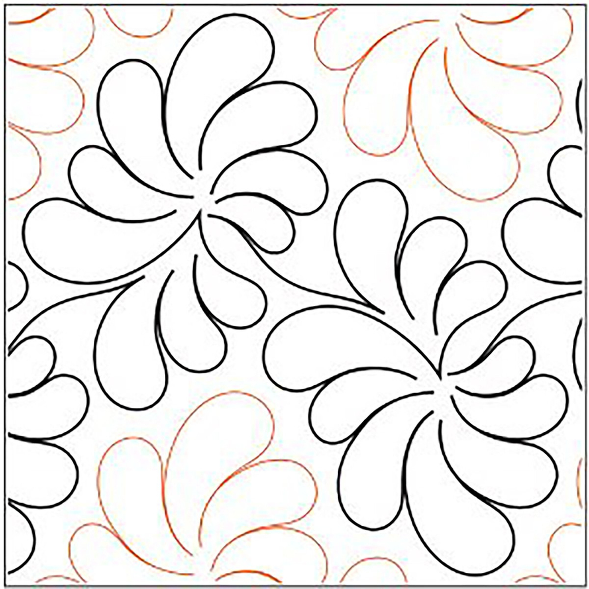 Quilt Pantograph Flower Quilting Pantographs 11&amp;quot; Floral Pattern inside Free Printable Pantograph Quilting Patterns