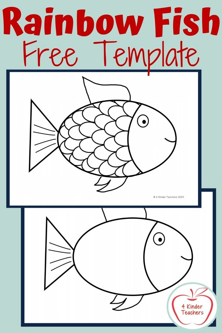 Rainbow Fish Free Printable inside Free Rainbow Fish Printables