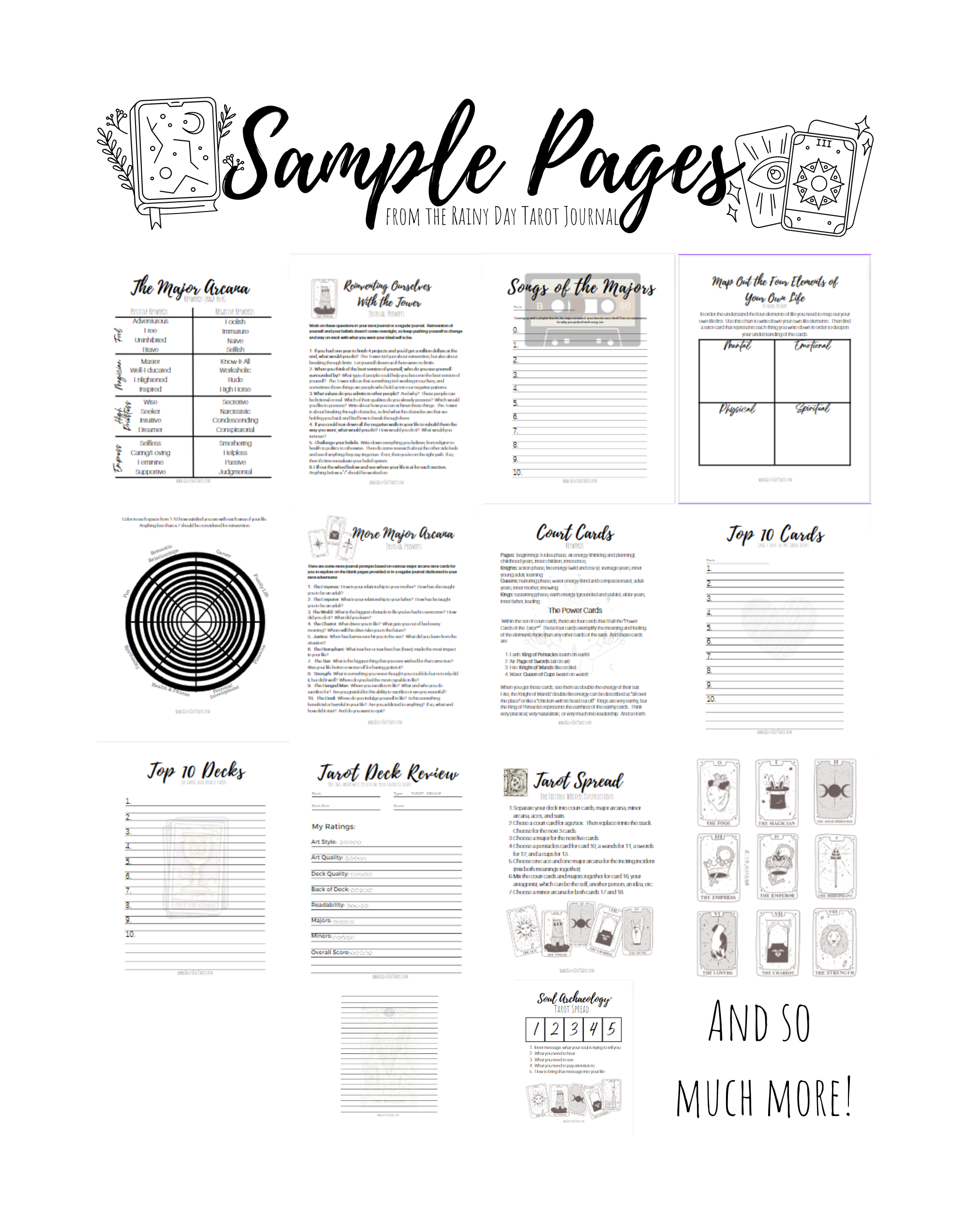 Rainy Day Tarot Journal - Rainy Day Tarot with regard to Free Printable Tarot Journal Pages