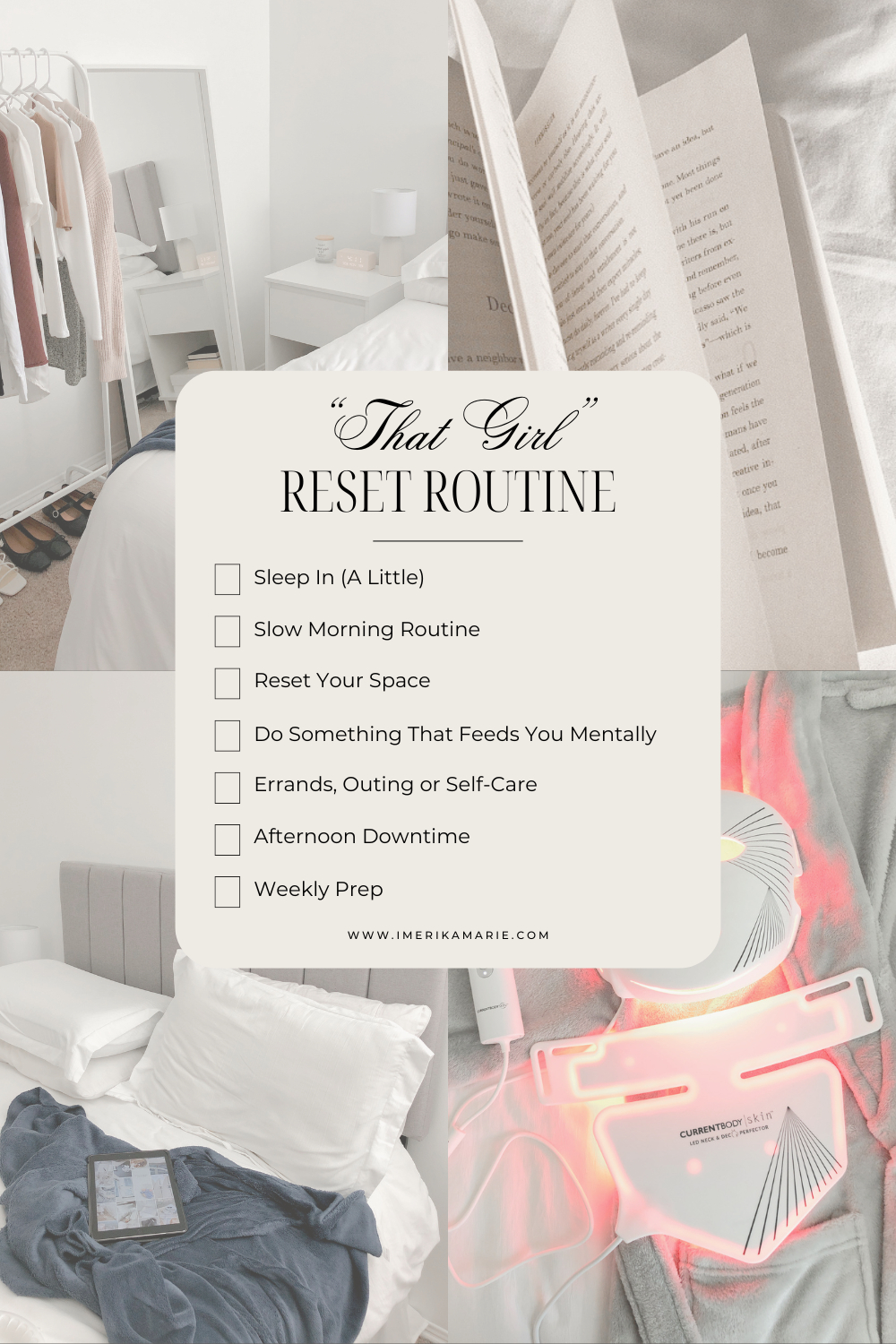Realistic “That Girl” Reset Routine | Erika Marie for The Reset Girl Free Printables