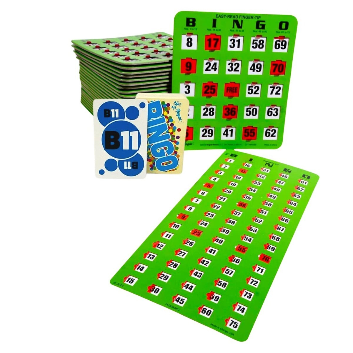 Regal Bingo 50 Bingo Cards With Sliding Windows, Bingo Calling for Bingo Cards Slide Windows