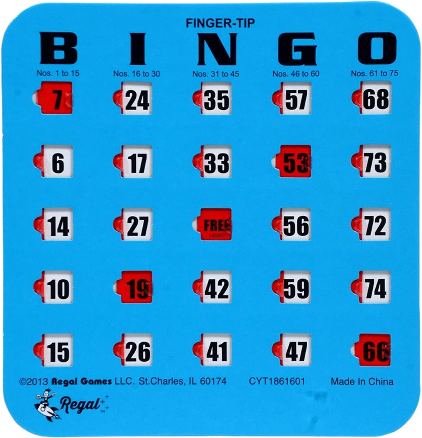 Regal Games, Blue Fingertip Shutter Slide Bingo Cards For Kids And in Bingo Cards Shutter Slide