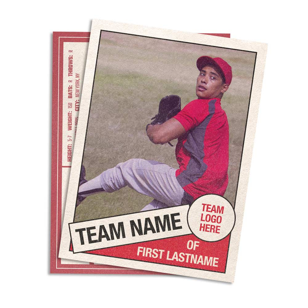 Retro 80S Baseball Card Template pertaining to Free Printable Baseball Cards
