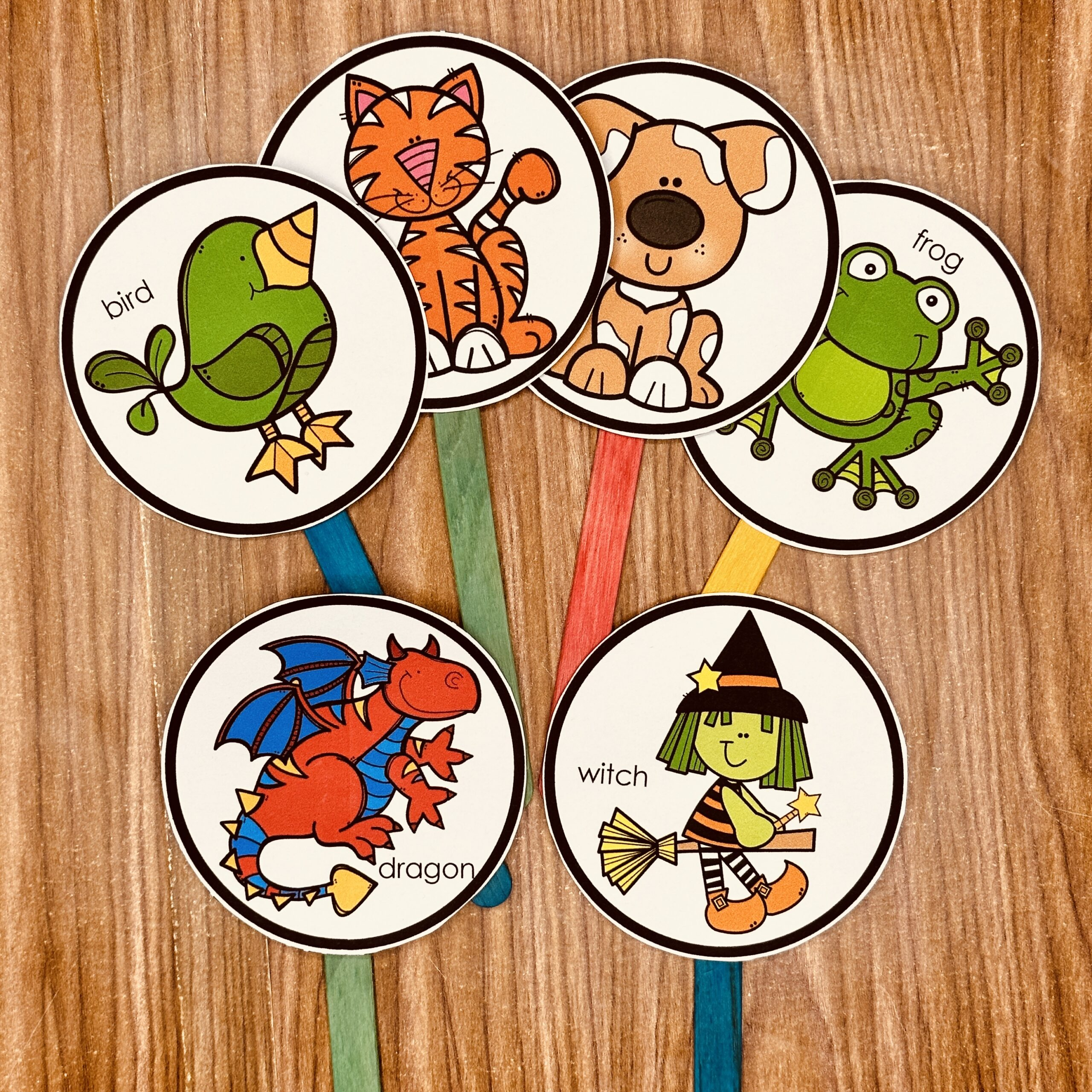Room On The Broom Character Sticks - Simply Kinder Plus regarding Room on the Broom Characters Printable