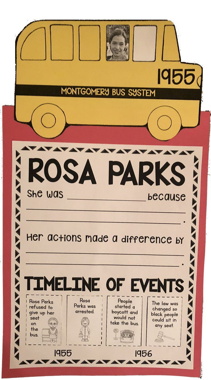Rosa Parks Activities (Timeline, Writing, &amp;amp; Craft!) | Rosa Parks with regard to Rosa Parks Bus Printable