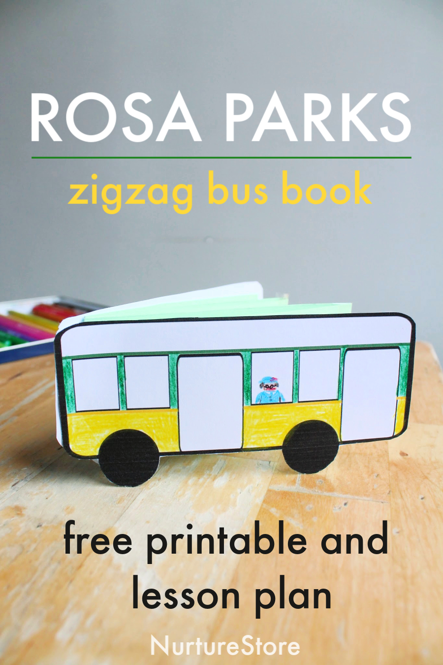 Rosa Parks Lesson Plan With Free Printable Bus Book - Nurturestore pertaining to Rosa Parks Bus Printable