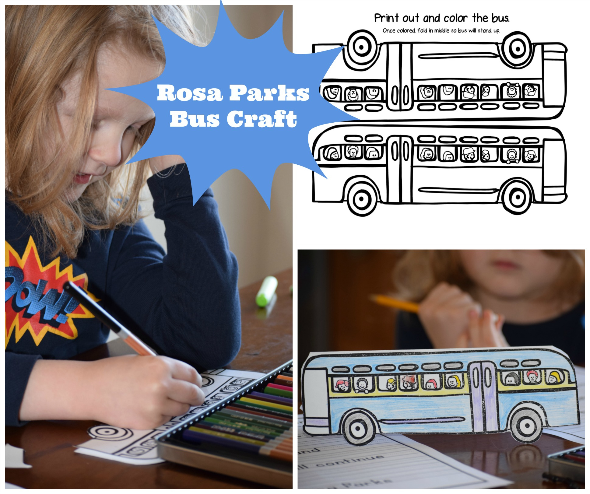 Rosa Parks Unit Study &amp;amp; Free Printable intended for Rosa Parks Bus Printable