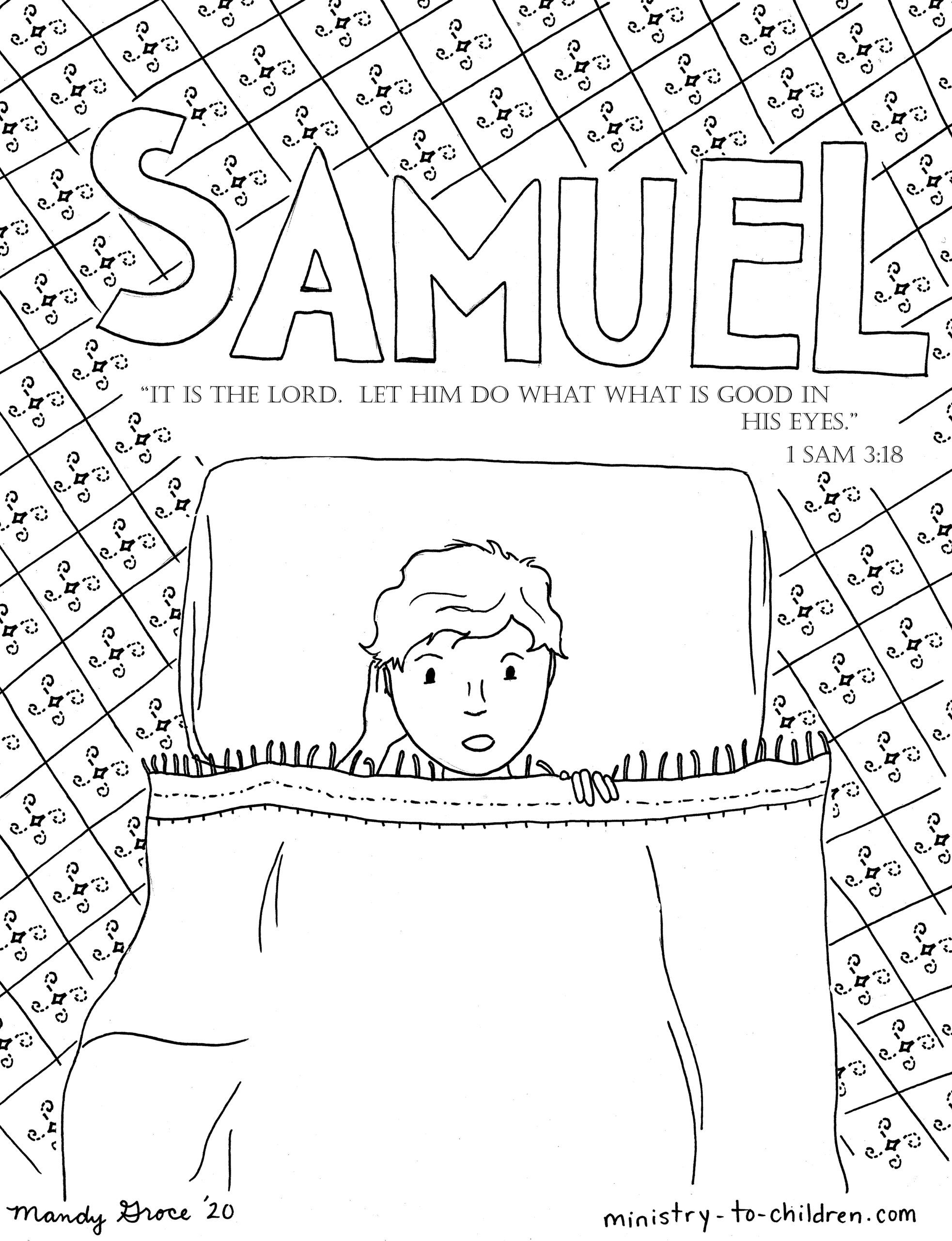 Samuel Hears God&amp;#039;S Calling&amp;quot; Coloring Page - Ministry To Children intended for Printable Samuel Listens To God Craft