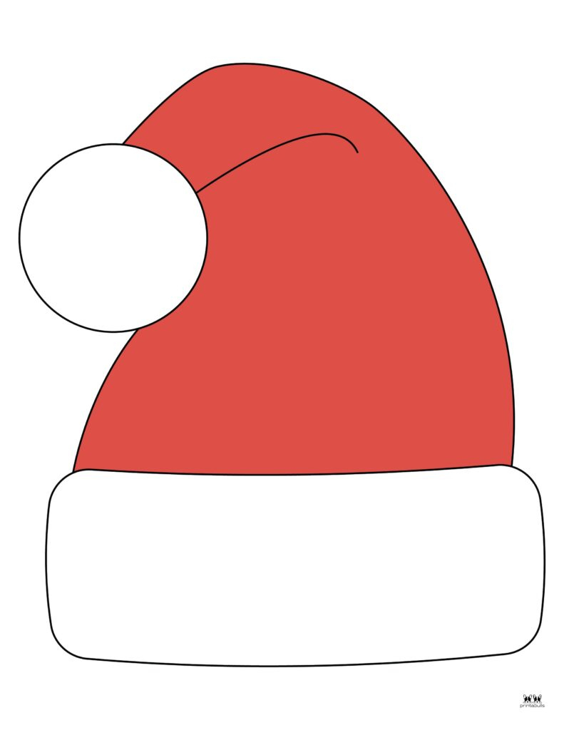 Santa Hat Templates &amp;amp; Coloring Pages - Free | Printabulls regarding Free Printable Santa Hat