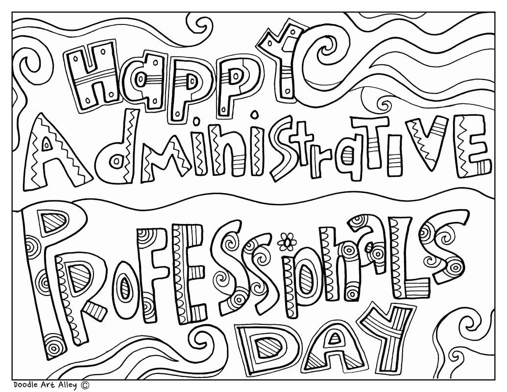 School Secretary Day - Classroom Doodles in Secretary Day Cards Free Printable