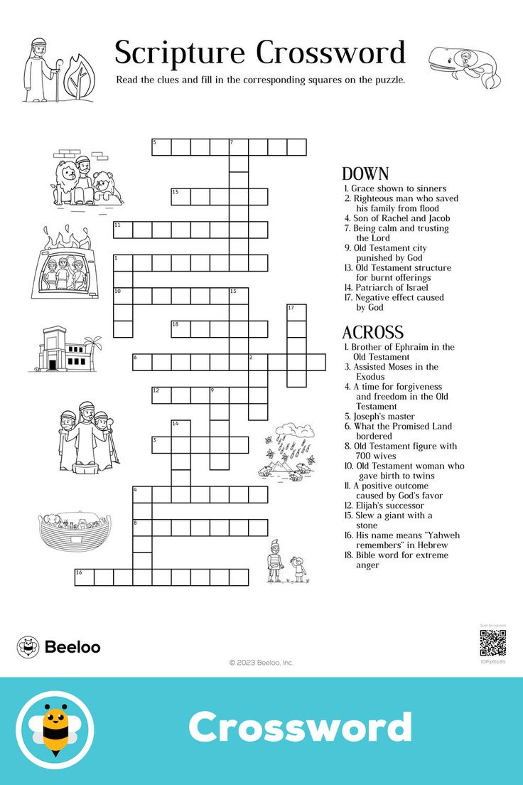 Scripture Crossword with Crossword Puzzle Bible Printable