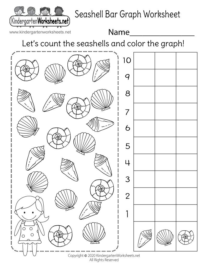 Seashell Bar Graph Worksheet - Free Printable, Digital, &amp;amp; Pdf throughout Printable Kindergarten Graphs Worksheets