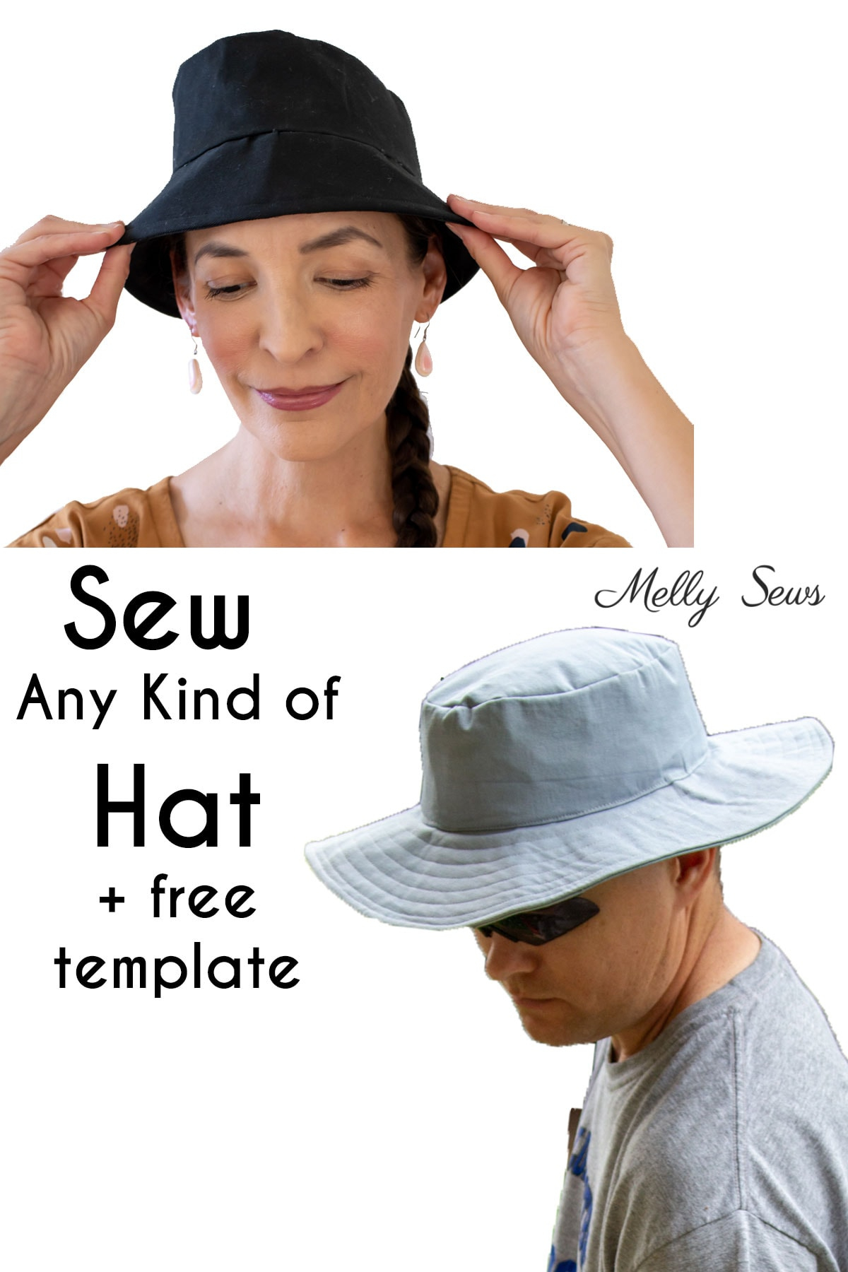 Sew A Hat - How To Make A Custom Hat In 5 Easy Steps - Melly Sews regarding Downloadable Free Printable Printable Newsboy Cap Pattern