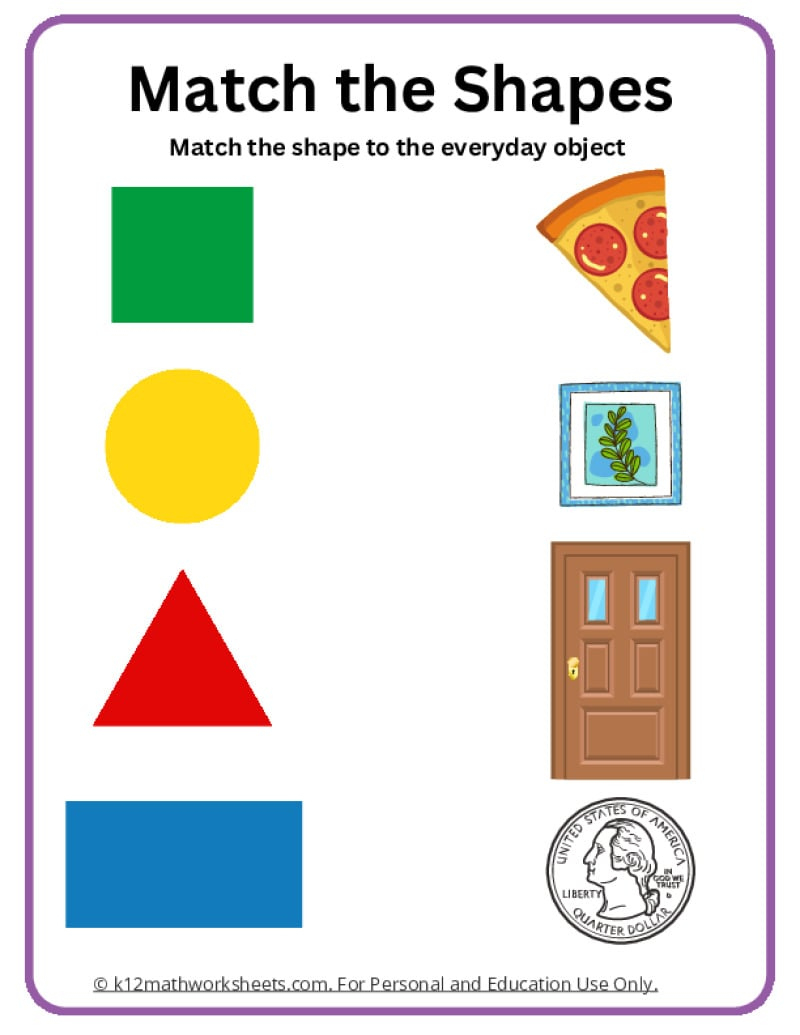 Shapes Worksheets with regard to Kindergarten Shapes Worksheets