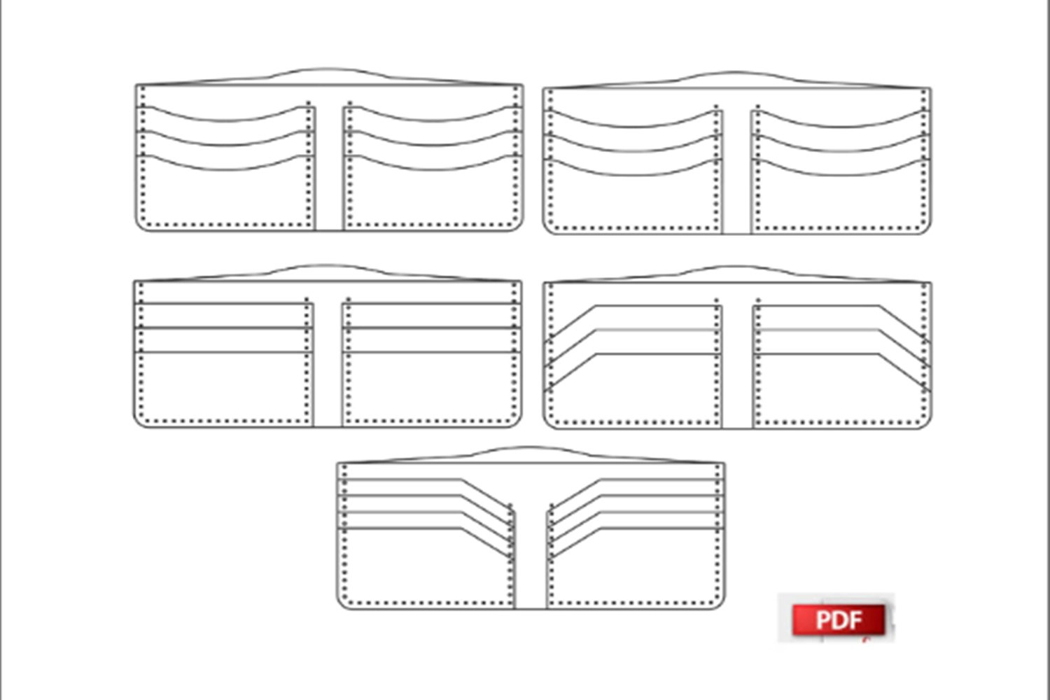 Simple Wallet Pattern-Leather Card Wallet Pdf-Slim Walletpdf pertaining to Printable Wallet Pattern Free