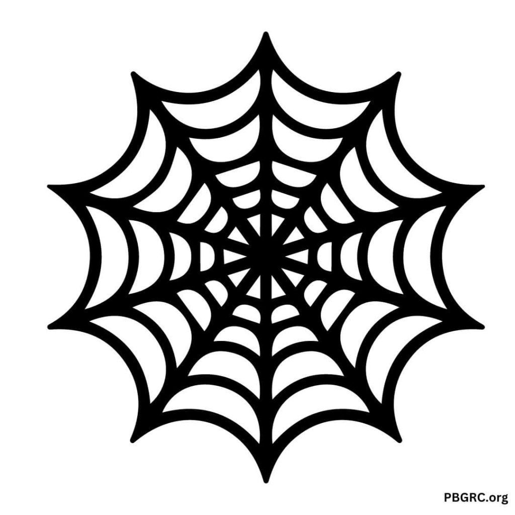 Spider Web Cutout in Printable Spider Web Stencil